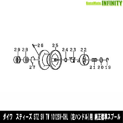 ●ダイワ　スティーズ STZ SV TW 1012SV-XHL(4960652057462)用 純正標準スプール (部品コード129637)　..