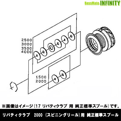 ●ダイワ リバティクラブ 2000(4960652990240)用 純正標準スプール (部品コード128841) 【キャンセル及び返品不可商品】 【まとめ送料割】