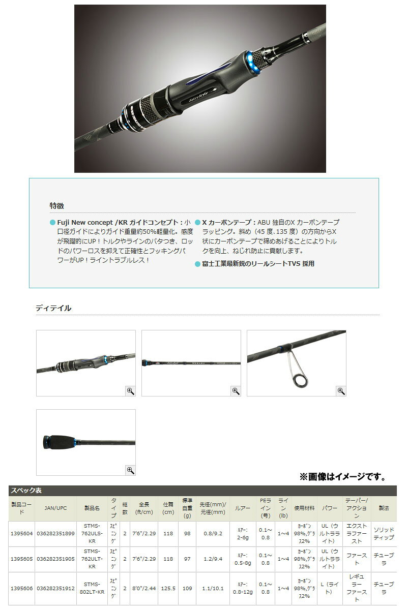 ソルティースタイル メバル STMS-762ULT-KR の商品画像2枚目