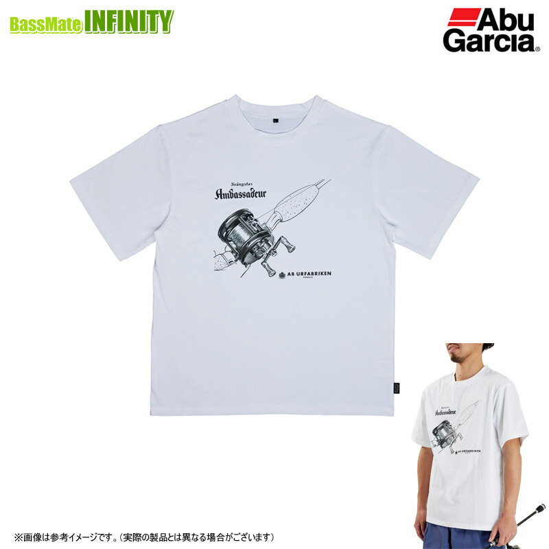 ●アブガルシア Abu バグオフ AMB1954 Ad グラフィックT (ホワイト) 【メール便配送可】 【まとめ送料割】