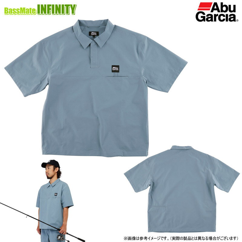 ●アブガルシア Abu　ウォーターレジスタントフィッシング ポロ (ブルーグレー) 【メール便配送可】 【..