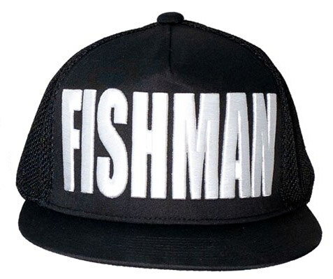 ●Fishman フィッシュマン　メッシュフラットキャップ ホワイト 【まとめ送料割】