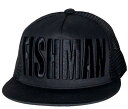 ●Fishman フィッシュマン　メッシュフラットキャップ ブラック 【まとめ送料割】