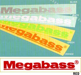 ●メガバス　Megabassカッティングステッカー M（30cm） 【メール便配送可】 【まとめ送料 ...