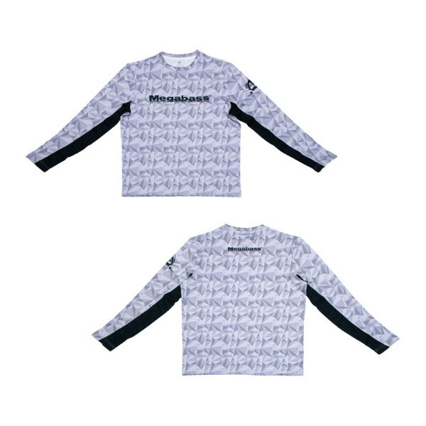 ●メガバス GAME LONG SLEEVE ゲームロングスリーブ (ホワイト) 【まとめ送料割】