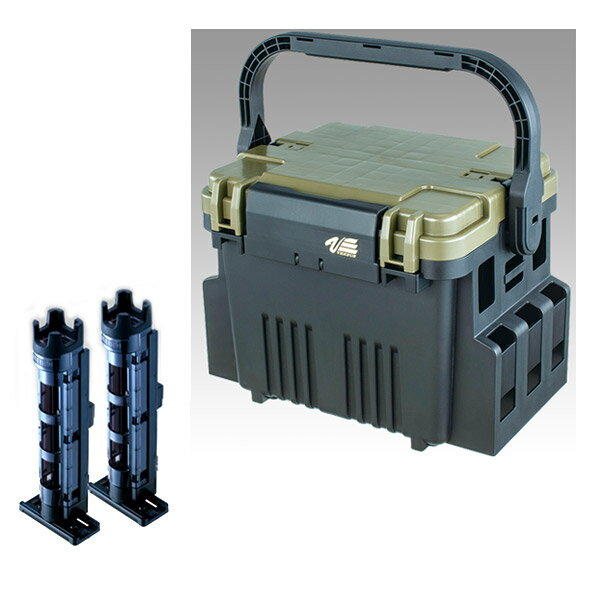 ●明邦 メイホウ バーサス ランガンシステム VS-7080N グリーンツートン+ロッドスタンド BM-250ライト×2個セット