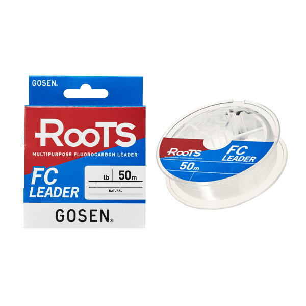 ●ゴーセン　ルーツ FCリーダー 50m ナチュラル フロロカーボン 50lb(14号) GMRFN0550N 【メール便配送可】 【まとめ送料割】