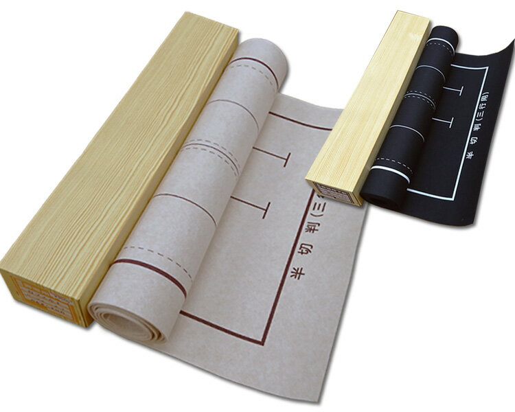 【下敷】『両面罫入半切判/2.7mm』罫線入Nフェルト3行用2行用ベージュ450times;1500書道用品