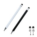YIXINLYMY タッチペン 2 in 1 スタイラスペン 2本セット(黒+白) 高感度 高精度 充電不要 アイフォン ペン iPad iPhone Andr...