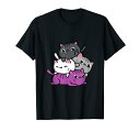 カワイイ猫の山 アセクシャルプライド Tシャツ