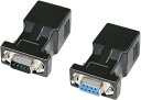 DTECH 2 Pack RS232 RJ45 変換 シリアル アダプター DB9 D-Sub 9ピン メス RJ-45 メス +DB9 D-Sub 9ピン オス RJ-45 メス COM ポート イーサネット ネットワーク LAN コネクター