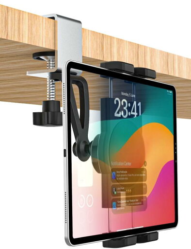woleyi タブレットスタンド アームクリップ式 取り付けクランプマウント 安定性 インストール簡単 角度調整可能 スマホ タブレット ホルダー キッチン/テーブル/デスク/卓上用 対応機種4-12.9 woleyi タブレットスタンド アームクリップ式 取り付けクランプマウント 安定性 インストール簡単 角度調整可能 スマホ タブレット ホルダー キッチン/テーブル/デスク/卓上用 対応機種4-12.9