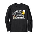 ダーツ&ビール ダーツボード 面白いダーツプレーヤー ファンギフト 長袖Tシャツ(3)
