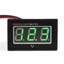 EasyWordMall DC2.7-30V 緑防水LEDデジタル電圧計電圧表示(3)