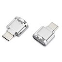 Cablecc USB 2.0 Type C USB-C - Micro SD SDXC TFカードリーダーアダプター 携帯電話用 2個(2)