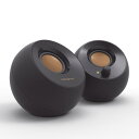 Creative Pebble ブラック 音声入力3.5mmピンプラグ 電源USB給電採用アクティブ スピーカー 出力 4.4W 45°上向きドライバー 重低音 パッシブ ドライバー SP-PBL-BK