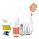 ポータブルシャワーキャンプ屋外シャワー電気ハンドシャワー電気シャワーキャンプビルトインシャワー5000mAh USBケーブル充電式屋内または屋外シャワー キャン...