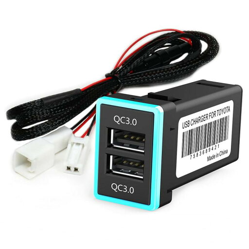 CHELINK トヨタ usb 埋め込み 向けデュアルUSB充電器、3.1Aスマートフォンタブレット用 車載 usb ポート高速充電器ヒューズパワーソケットトヨタ車用(テープ配線) CHELINK トヨタ usb 埋め込み 向けデュアルUSB充電器、3.1Aスマートフォンタブレット用 車載 usb ポート高速充電器ヒューズパワーソケットトヨタ車用(テープ配線)