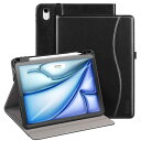ZtotopCases ケース iPad Air 6/5/4 11'' & 10.9'' 2024/2022/2020 iPad Pro 11" 2018 対応 ペンシル収納 オートスリープ機能、高級PUレザー製 ポケット付き 手帳型
