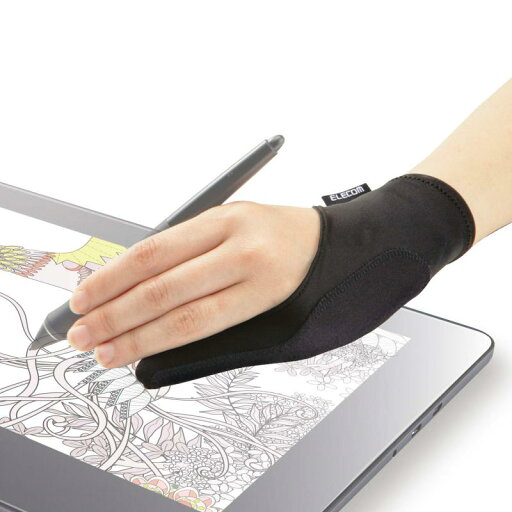 エレコム 液晶ペンタブレット用グローブ 誤動作防止 ブラック エレコム 液晶ペンタブレット用グローブ 誤動作防止 ブラック