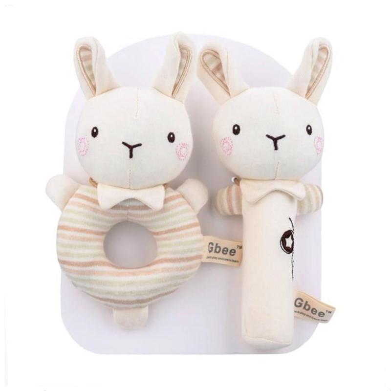 Shinse ぬいぐるみ がらがら 赤ちゃん おもちゃ ラトル りんりんスティック 可愛い 布のおもちゃ 3ヶ月から オーガニックコットン 人気 出産祝い 知育玩具 新生児 子供 ベビー 0 1 2 3歳 乳幼児