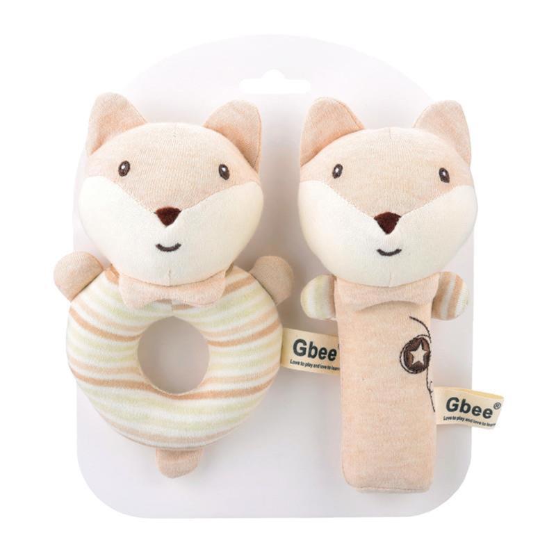 Shinse ぬいぐるみ がらがら 赤ちゃん おもちゃ ラトル りんりんスティック 可愛い 布のおもちゃ 3ヶ月から オーガニックコットン 人気 出産祝い 知育玩具 新生児 子供 ベビー 0 1 2 3歳 乳幼児