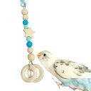 かじりおもちゃ1 約18cm 日本製 安心安全素材 天然木 セキセイインコ 文鳥 小鳥 カラフル かじりおもちゃ アスレチック ステンレス マラカス アクリルビーズ カラフル 地球に優しい(4)