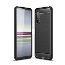 Sony Xperia 5 II SOG02 SO-52A XQ-AS42 ケース【MARR】 スマホケース 炭素繊維カバー TPU シリコン ケース 保護バンパー 弾力性付き Xperia5ii SOG02 SO-52A XQ-AS42用 耐衝撃 (ブ(2)