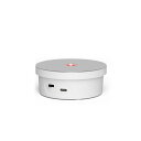Kuymquat 電動ターンテーブル 鏡面電動回転台 LED照明付き 7色漸進変化 360度回転 耐荷重5KG LEDディスプレイスタンド 両方向回転 静かUSB充電式 陳列台 フィギュア展示台 撮影用 カラフル 誕生日