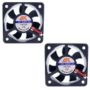 PENGLIN 冷却ファン 2PCS 静音 2 ピン ブラシレス6cm ファン 60mm X 60mm X 25mm PCファン 小型 DCファン(6025 5V/12VDC)(2)