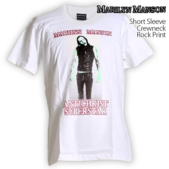 Marilyn Manson Tシャツ マリリンマンソン ロックTシャツ バンドTシャツ 半袖 メンズ レディース かっこいい バンT ロックT バンドT ダンス ロック パンク 大きいサイズ 綿 黒 白 ブラック ホワイト M L XL 春 夏 おしゃれ Tシャツ ファッション
