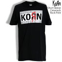 Korn Tシャツ コーン ロックTシャツ バンドTシャツ 半袖 メンズ レディース かっこいい バンT ロックT バンドT ダンス ロック パンク 大きいサイズ 綿 黒 白 ブラック ホワイト M L XL 春 夏 おしゃれ Tシャツ ファッション