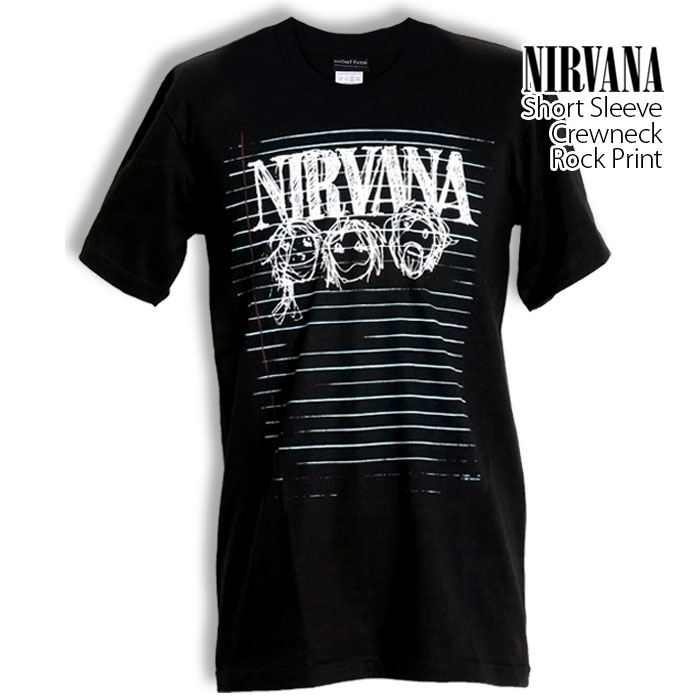 Nirvana Tシャツ ニルヴァーナ ロックTシャツ バンドTシャツ ニルバーナ 半袖 メンズ レディース かっこいい バンT ロックT バンドT ダンス ロック パンク 大きいサイズ 綿 黒 白 ブラック ホワイト M L XL 春 夏 おしゃれ Tシャツ ファッション