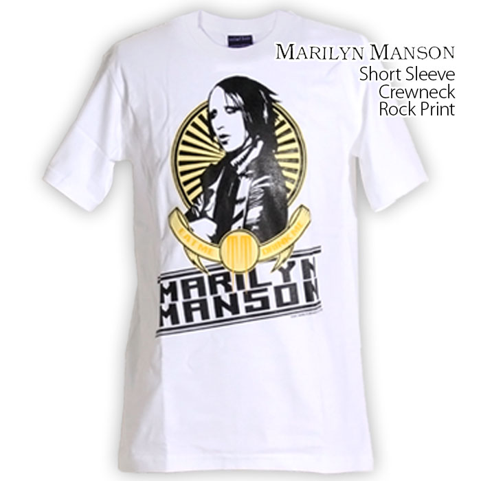 Marilyn Manson Tシャツ マリリンマンソン ロックTシャツ バンドTシャツ 半袖 メンズ レディース かっこいい バンT ロックT バンドT ダンス ロック パンク 大きいサイズ 綿 黒 白 ブラック ホワイト M L XL 春 夏 おしゃれ Tシャツ ファッション