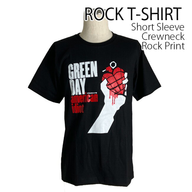 Green Day Tシャツ グリーンデイ ロックTシャツ バンドTシャツ 半袖 メンズ レディース かっこいい バンT ロックT バンドT ダンス ロック パンク 大きいサイズ 綿 黒 ブラック S M L 春 夏 おしゃれ Tシャツ ファッション