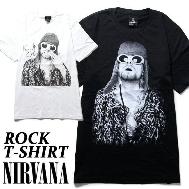 Kurt Cobain Tシャツ カート コバーン ロックTシャツ バンドTシャツ 半袖 メンズ レディース かっこいい バンT ロックT バンドT ダンス ロック パンク 大きいサイズ 綿 黒 白 ブラック ホワイト M L XL 春 夏 おしゃれ Tシャツ ファッション