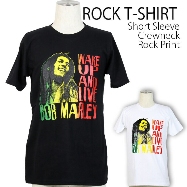 Bob Marley Tシャツ ボブ マーリー ロックTシャツ バンドTシャツ ラスタ 半袖 メンズ レディース かっこいい バンT ロックT バンドT ダンス ロック パンク 大きいサイズ 綿 黒 白 ブラック ホワイト M L XL 2XL 春 夏 おしゃれ Tシャツ ファッション