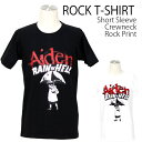 Aiden Tシャツ アイデン ロックTシャツ バンドTシャツ 半袖 メンズ レディース かっこいい バンT ロックT バンドT ダンス ロック パンク 大きいサイズ 綿 黒 白 ブラック ホワイト M L XL 春 夏 おしゃれ Tシャツ ファッション