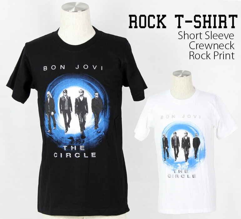 Bon Jovi Tシャツ ボンジョヴィ ロックTシャツ バンドTシャツ 半袖 メンズ レディース かっこいい バンT ロックT バンドT ダンス ロック パンク 大きいサイズ 綿 黒 白 ブラック ホワイト M L XL 春 夏 おしゃれ Tシャツ ファッション