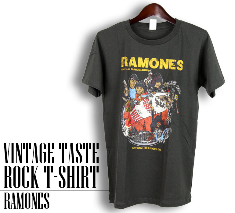 ヴィンテージ風 Ramones Tシャツ ラモーンズ ロックTシャツ バンドTシャツ 半袖 メンズ レディース かっこいい バンT ロックT バンドT ダンス ロック パンク 大きいサイズ 綿 黒 白 ブラック ホワイト M L XL 春 夏 おしゃれ Tシャツ ファッション