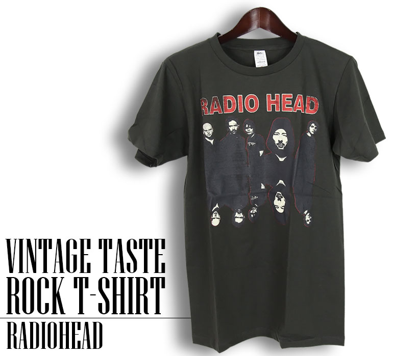 ヴィンテージ風 Radiohead Tシャツ レディオヘッド ロックTシャツ バンドTシャツ 半袖 メンズ レディース かっこいい バンT ロックT バンドT ダンス ロック パンク 大きいサイズ 綿 黒 白 ブラック ホワイト M L XL 春 夏 おしゃれ Tシャツ ファッション