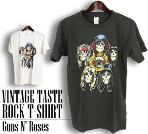ヴィンテージ風 Guns N' Roses Tシャツ ガンズ・アンド・ローゼズ GNR ロックTシャツ バンドTシャツ メンズ レディース ロックT バンドT バンT ロゴ ダンス ミュージック ファッション ブラック 黒 白 コットン 綿 100% 春夏 夏物 おしゃれ