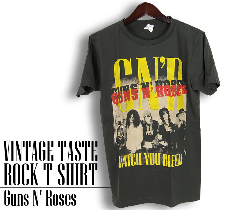 楽天batagorasヴィンテージ風 Guns N' Roses Tシャツ ガンズ・アンド・ローゼズ GNR ロックTシャツ バンドTシャツ メンズ レディース ロックT バンドT バンT ロゴ ダンス ミュージック ファッション ブラック 黒 白 コットン 綿 100％ 春夏 夏物 おしゃれ