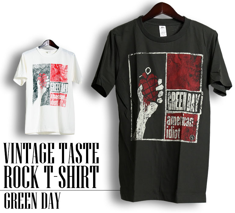 ヴィンテージ風 Green Day Tシャツ グリーン デイ ロックTシャツ バンドTシャツ 半袖 メンズ レディース かっこいい バンT ロックT バンドT ダンス ロック パンク 大きいサイズ 綿 黒 白 ブラック ホワイト M L XL 春 夏 おしゃれ Tシャツ ファッション