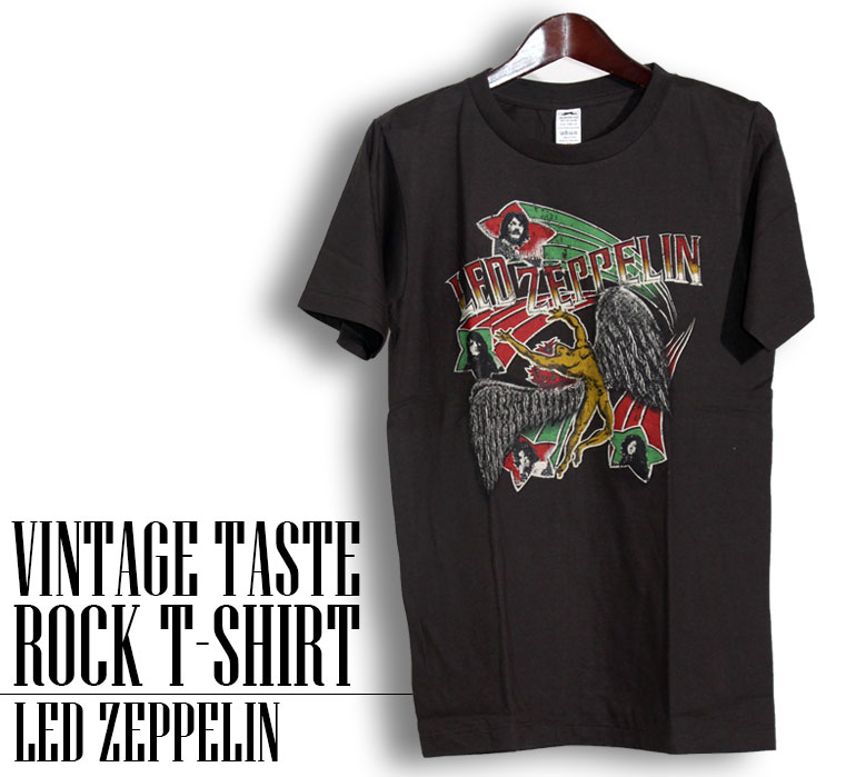 ヴィンテージ風 Led Zeppelin Tシャツ レッド ツェッペリン ロックTシャツ バンドTシャツ 半袖 メンズ レディース かっこいい バンT ロックT バンドT ダンス ロック パンク 大きいサイズ 綿 黒 白 ブラック ホワイト M L XL 春 夏 おしゃれ Tシャツ ファッション