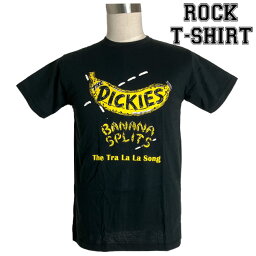 ディッキーズ ペアTシャツ The Dickies グラフィック Tシャツ ザ・ディッキーズ バナナイラスト ロックTシャツ バンドTシャツ メンズ レディース ロックT バンドT バンT 衣装 ロゴT ダンス ミュージック ファッション ブラック 黒 コットン 綿 100% 春夏 夏物 おしゃれ