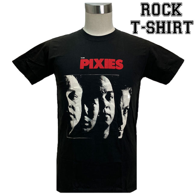 Pixies グラフィック Tシャツ ピクシーズ メンバーイラスト ロックTシャツ バンドTシャツ メンズ レディース ロックT バンドT バンT 衣装 ロゴT ダンス ミュージック ファッション ブラック ブラック 黒 M L XL コットン 綿 100% 春夏 夏物 おしゃれ