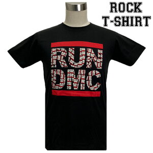 Run-D.M.C. グラフィック Tシャツ ラン ディーエムシー 定番ロゴたくさん ロックTシャツ バンドTシャツ メンズ レディース ロックT バンドT バンT 衣装 ロゴT ダンス ミュージック ファッション ブラック 黒 コットン 綿 100% 春夏 夏物 おしゃれ