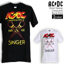 AC/DC Tシャツ エーシーディーシー ロックTシャツ バンドTシャツ 半袖 メンズ レディース かっこいい バンT ロックT バンドT ダンス ロック パンク 大きいサイズ 綿 黒 白 ブラック ホワイト M L XL 春 夏 おしゃれ Tシャツ ファッション