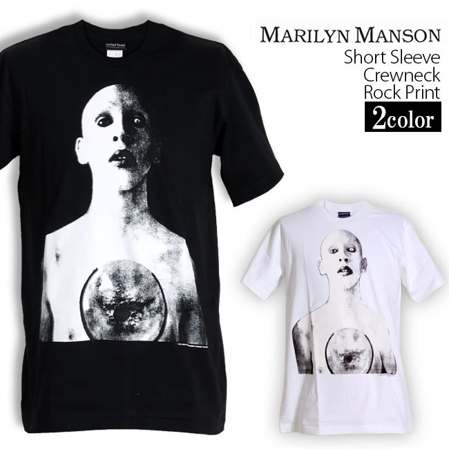 Marilyn Manson Tシャツ マリリンマンソン ロックTシャツ バンドTシャツ 半袖 メンズ レディース かっこいい バンT ロックT バンドT ダンス ロック パンク 大きいサイズ 綿 黒 白 ブラック ホワイト M L XL 春 夏 おしゃれ Tシャツ ファッション